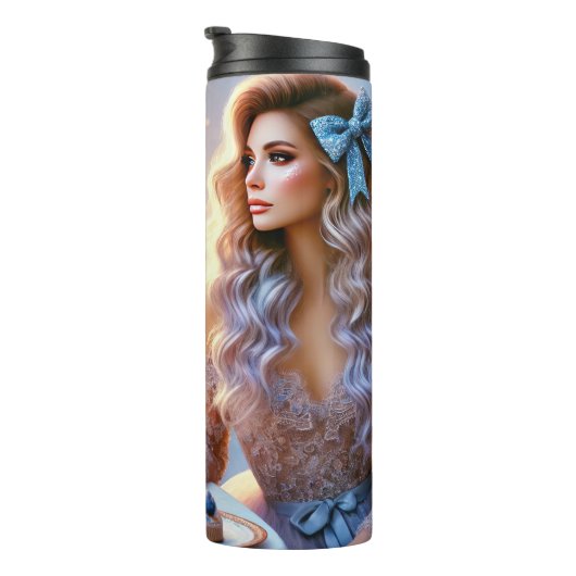 Romantische avond bij Eiffeltoren Thermosbeker (Geroteerd rechts)