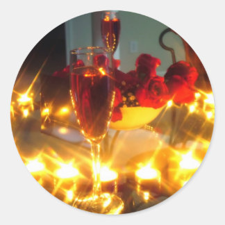 Romantische avond ronde sticker