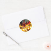 Romantische avond ronde sticker (Envelop)