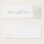 Romantische Baby's Breath Date Night Ideeën Kaart (Voorkant /achterkant)