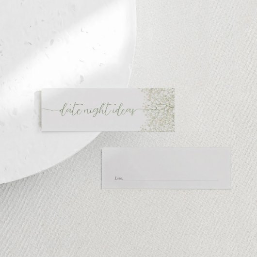 Romantische Baby's Breath Date Night Ideeën Kaart