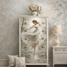 Romantische Ballerina Dance Forest Decoupage Tissuepapier