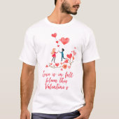 Romantische ballonliefde t-shirt (Voorkant)