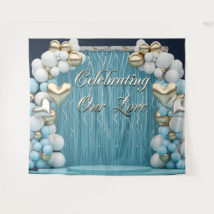 Romantische Ballonnen Banner Achtergrond Muur Kuns Wandkleed