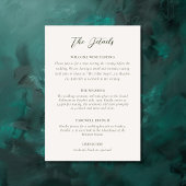 Romantische Barok Bloemen Schilderij Bruiloft Deta Informatiekaartje