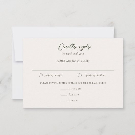 Romantische Barok Bloemen Schilderij Bruiloft RSVP Kaartje (Voorkant)