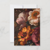 Romantische Barok Bloemen Schilderij Bruiloft RSVP Kaartje (Achterkant)