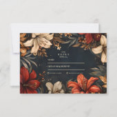 Romantische Barok Bruiloft RSVP Kaartje (Voorkant)