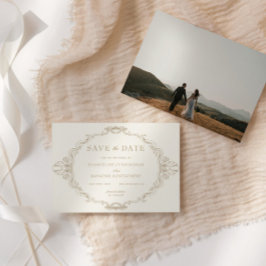 Romantische Barokke Sierlijke Fotolijst Save The Date