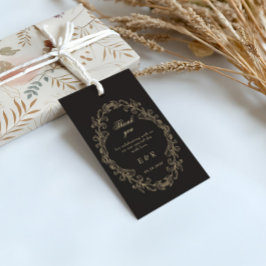 Romantische Barokke Sierlijke Frame Huwelijk Cadeaulabel