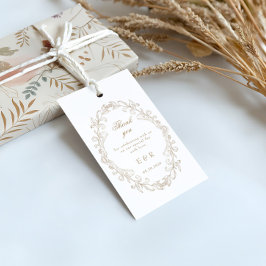 Romantische Barokke Sierlijke Frame Huwelijk Cadeaulabel