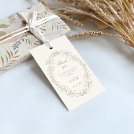 Romantische Barokke Sierlijke Frame Huwelijk Cadeaulabel