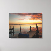 Romantische Bay Sunset Canvas Afdruk (Voorkant)