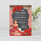 Romantische  BBQ Bridal Shower Kaart (Staand voorkant)
