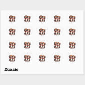 Romantische Beagle Puppy Liefde Illustratie Hart Sticker (Vel)