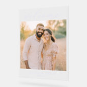 Romantische Beige Bloem Foto Acryl Bord (Hoek)