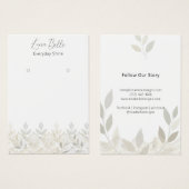 Romantische Beige Foliage Kant Illustratie Kaart (Voorkant /achterkant)