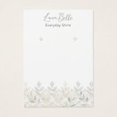 Romantische Beige Foliage Kant Illustratie Kaart (Voorkant)