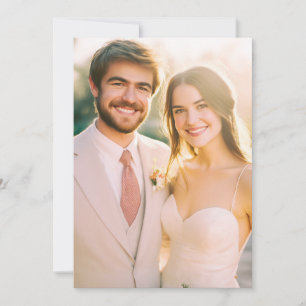 Romantische Beige Foto Kaart
