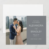 Romantische Beige Stadsfoto Save The Date (Voorkant / Achterkant)