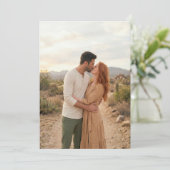 Romantische Beige Woestijn Foto Kaart (Staand voorkant)