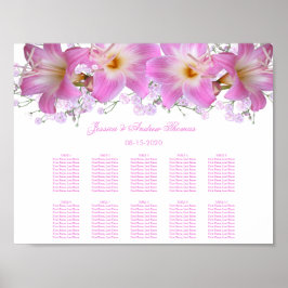 Romantische Belladonna Lelie Huwelijks Zitplaatska Poster