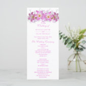 Romantische Belladonna Lelie Huwelijksprogramma Programmakaart (Staand voorkant)