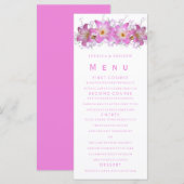 Romantische Belladonna Lelie Menu (Voorkant / Achterkant)