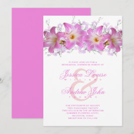 Romantische Belladonna Lelies Oefen Dinner Kaart