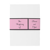 Romantische Belly Band Wrap voor Huwelijksuitnodig Uitnodigingen Wikkel (Achterkant Voorbeeld)