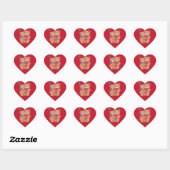 Romantische Beren Hart Sticker (Vel)