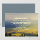 Romantische Bergen Repetitie Diner Uitnodigingen (Voorkant / Achterkant)