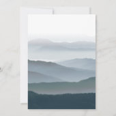 Romantische bergketen rustieke berg bruiloft kaart (Achterkant)