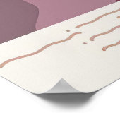 Romantische Bes Abstracte Kunst Zonsondergang Berg Poster (Hoek)