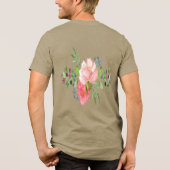 Romantische bes bloemenslingers Tri-Blend shirt (Achterkant)