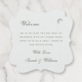 Romantische besneeuwde winterbos bruiloft gunst La Bedankjes Labels (Achterkant)