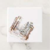 Romantische besneeuwde winterbos bruiloft gunst La Bedankjes Labels (In situ)