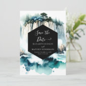 Romantische bewerkbare nautische bruiloft save the date (Staand voorkant)