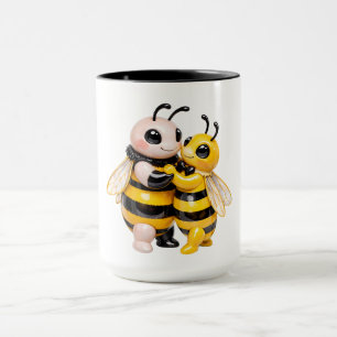 Romantische bijillustratie nabijheid mok