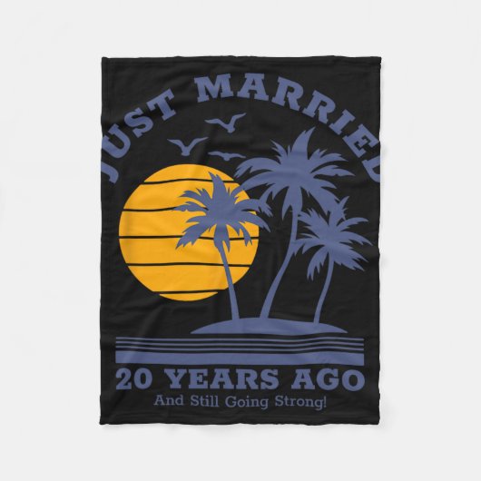 Romantische bijpassende koppels - 20e bruiloft Ann Fleece Deken (Voorkant)