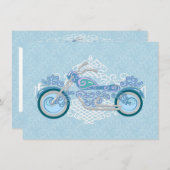 Romantische Biker Motorfiets Trouwkaart RSVP Kaart (Voorkant / Achterkant)