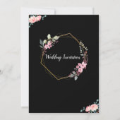 Romantische Black Calligraphy All Trouw uitnodigin Kaart (Achterkant)