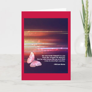 Romantische Blake-quote Feestdagen Kaart