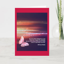 Romantische Blake-quote Feestdagen Kaart