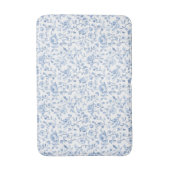 Romantische Blau Witte Bloemen Badmat (Voorkant Verticaal)