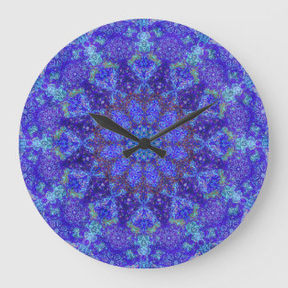 Romantische blauw-gekleurde mandala ornament arabe grote klok