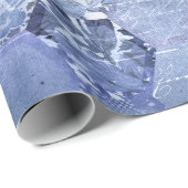 -Romantische blauwe-bijenbloemen Cadeaupapier (Rol Hoek)