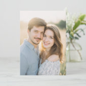 Romantische Blauwe Bloem Foto Kaart (Staand voorkant)