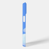 Romantische Blauwe Bloem Waterverf Aangepaste Naam Case-Mate iPhone Case (Achterkant / Rechts)