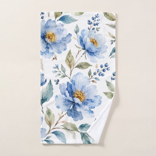 Romantische Blauwe Bloesems Bad Handdoek (Handdoek)